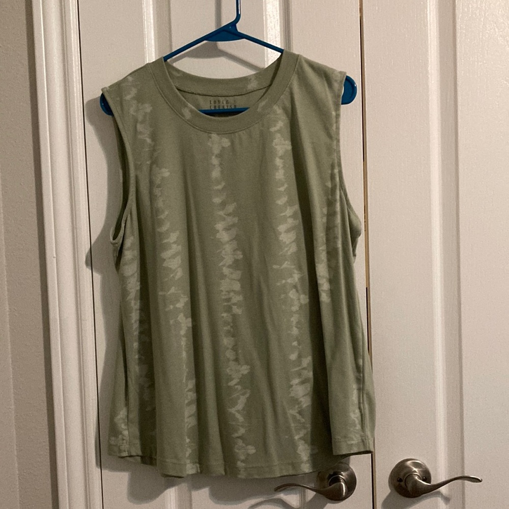 Love & cherish, womens tank top, size large, new w/o tags, green, sleeveless